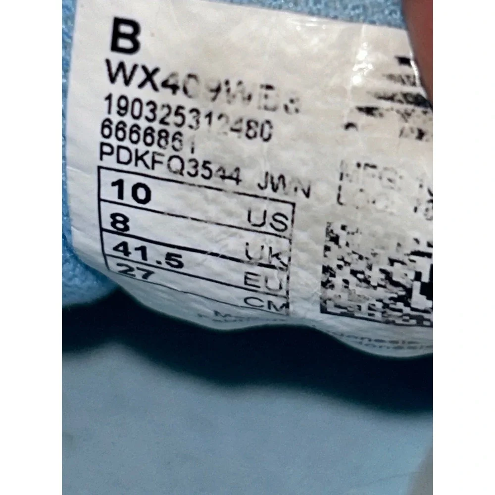 New‎ Balance 409 Womens White Blue Leather Training Shoes WX409WB3 Size 10 B